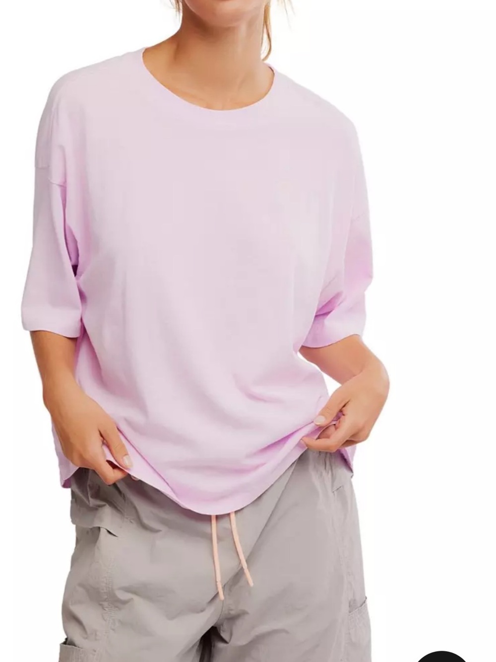 FP Movement by Free People Relaxed Crewneck Tee in Pale Pink